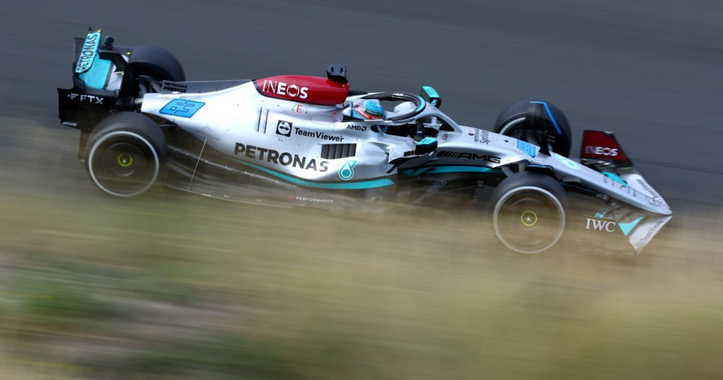 russell tops the opening practice of dutch grand prix as verstappen retires