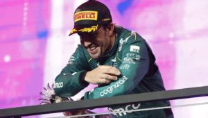 Alonso pokes fun at Russell after reclaiming podium