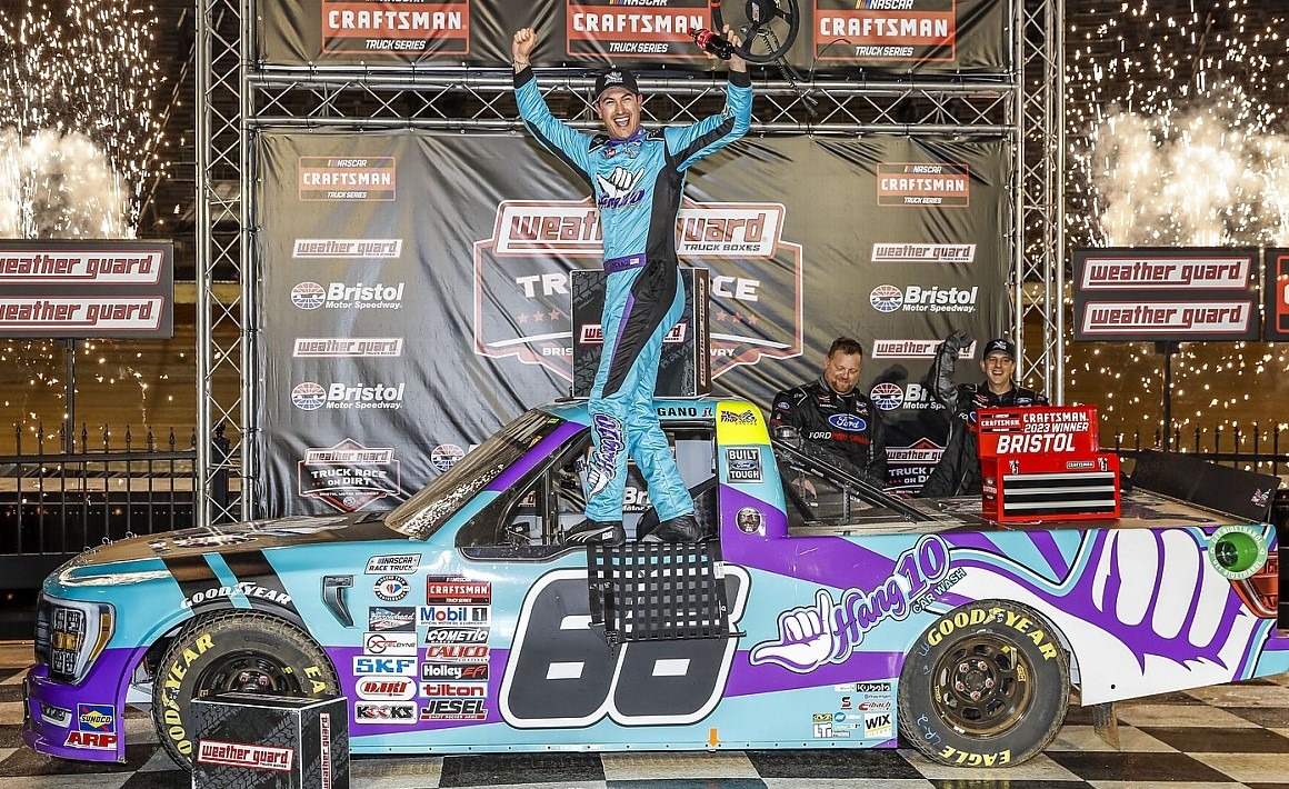 Joey Logano wins dirt Truck race at Bristol