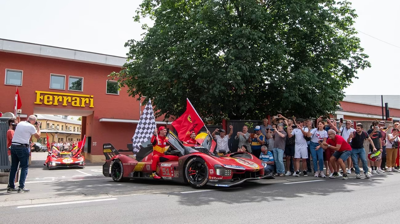 Ferrari celebrates Le Mans victory with home parade