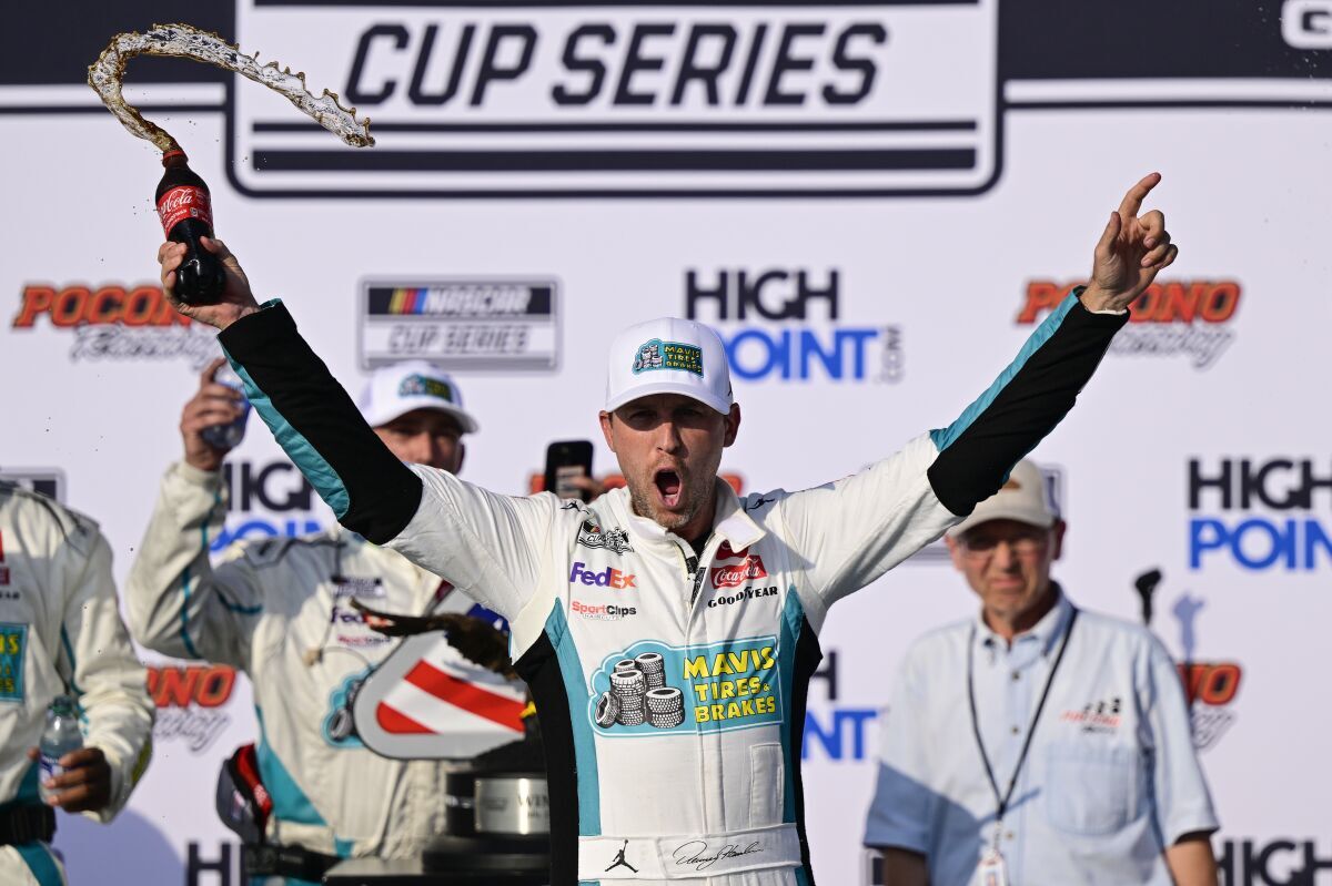 Denny Hamlin cruises to seventh Cup win at Pocono