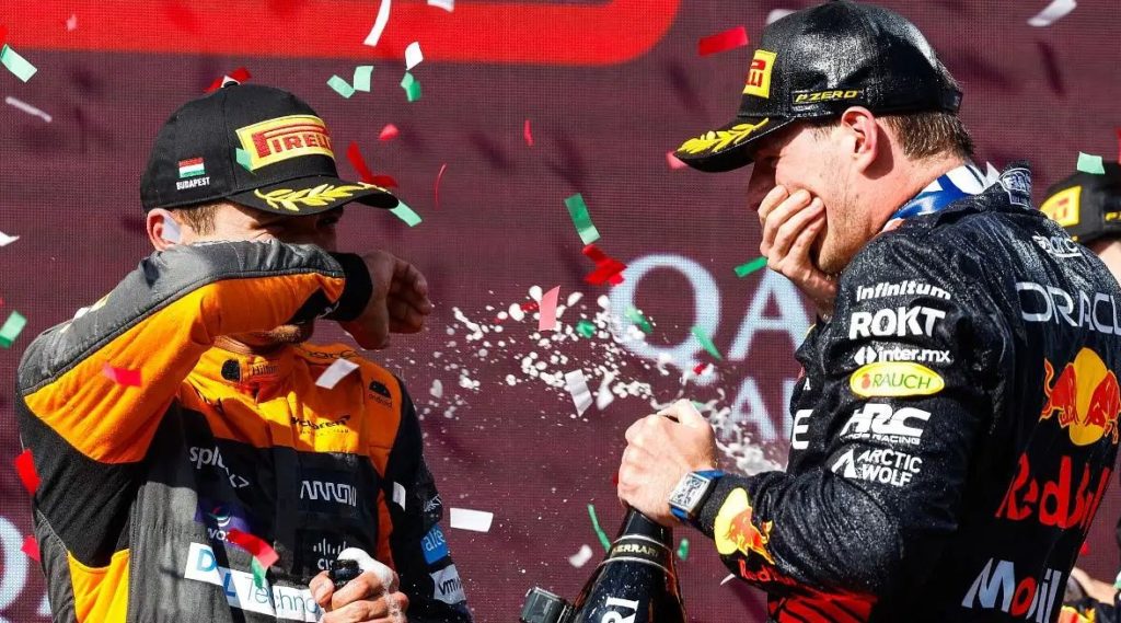 Verstappen's trophy,Lando Norris