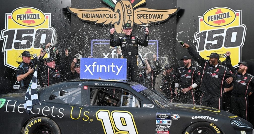 Ty Gibbs,Pennzoil 150,Xfinity Series champion