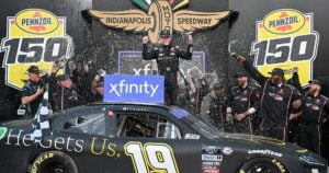 Ty Gibbs wins Xfinity race at Indianapolis road course