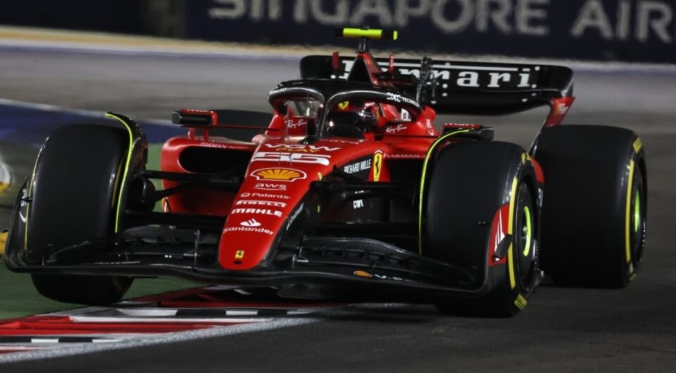 Carlos Sainz,Ferrari,podium finish,Singapore Grand Prix