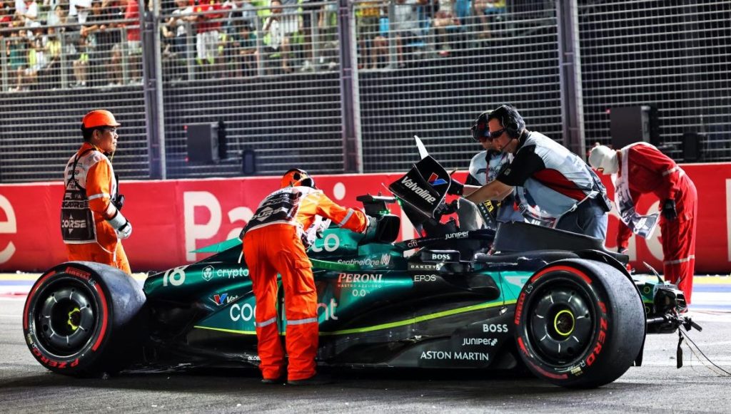 Lance Stroll,crash,Singapore qualifying