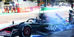 Magnussen suffers a huge crash in Mexico resulting to a red flag