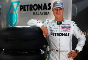 Michael Schumacher driven in a Mercedes as part of ongoing recovery