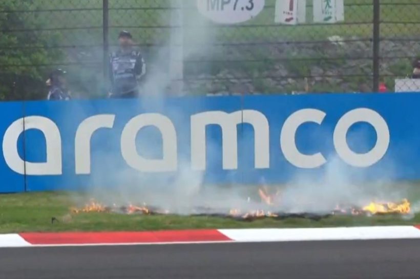 FIA tries to solve strange grass fires at the Chinese Grand Prix
