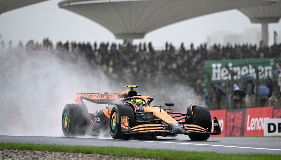 Lando Norris secures pole in a chaotic Sprint qualifying in Shanghai