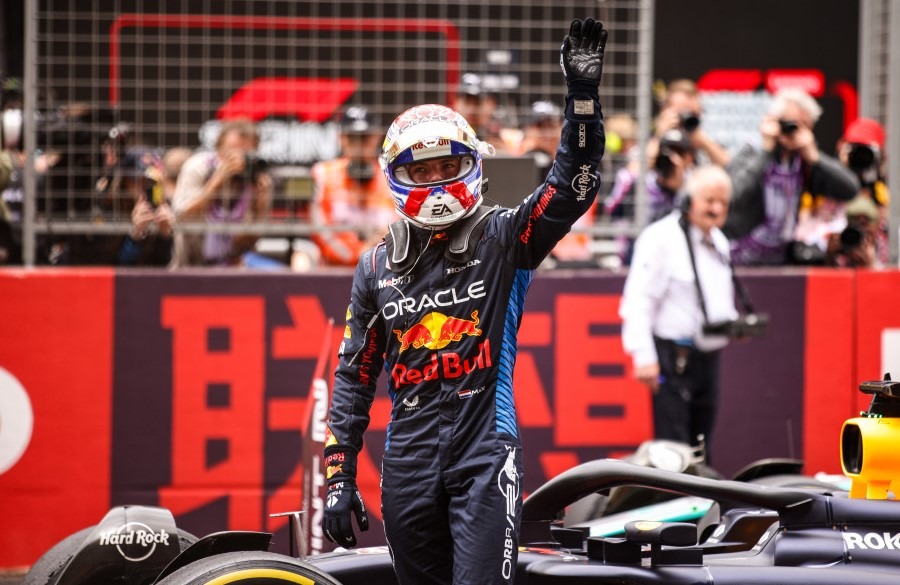 Max Verstappen claims Red Bull's 100th pole at Chinese Grand Prix