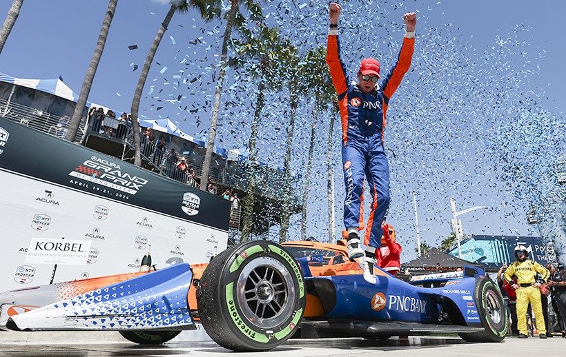 Scott Dixon majors fuel save to secure IndyCar win at Long Beach