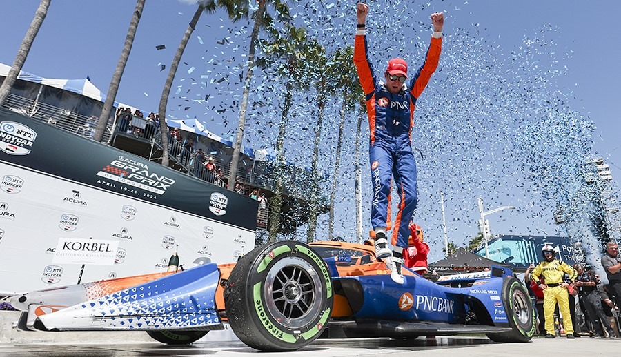 Scott Dixon majors fuel save to secure IndyCar win at Long Beach