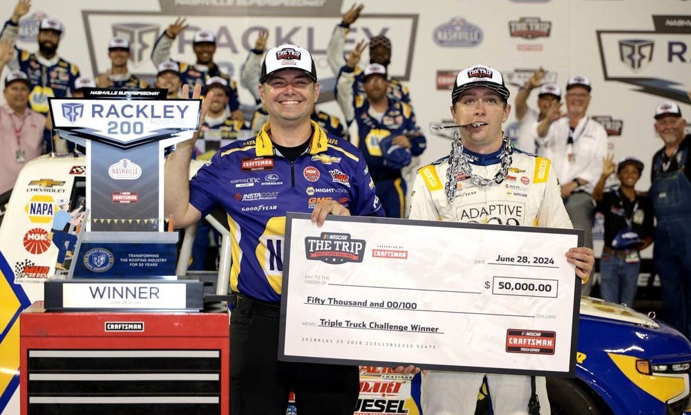 Christian Eckes dominates Rackley Roofing 200 Truck Series race at Nashville