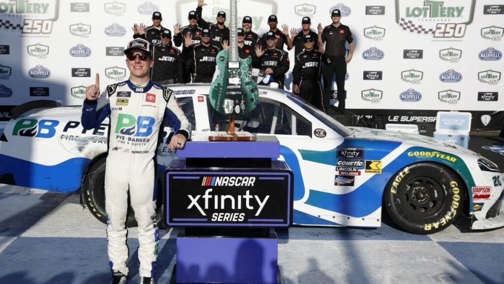 John Hunter Nemechek wins Tennessee Lottery 250 Xfinity race at Nashville