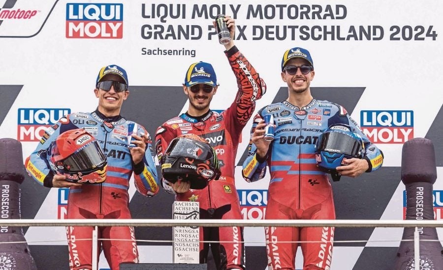 Francesco Bagnaia wins German MotoGP as Martin suffers late crash