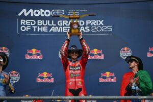 Francesco Bagnaia Americas MotoGP win 2025 Marc Marquez crash