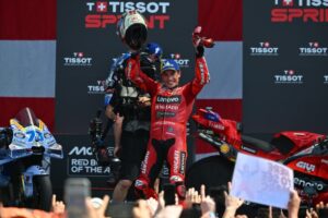 MotoGP America Sprint race 2025 Marc Marquez Alex Marquez Francesco Bagnaia