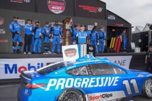 NASCAR Cup Martinsville race win Denny Hamlin Cook Out 400 Christopher Bell