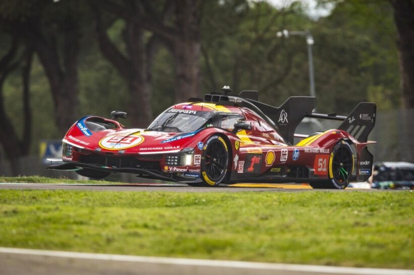 Giovinazzi leads AF Corse Ferrari 1-2 in WEC Imola FP3, Peugeot third Antonio Giovinazzi AF Corse Ferrari 1-2 WEC Imola FP3 Peugeot