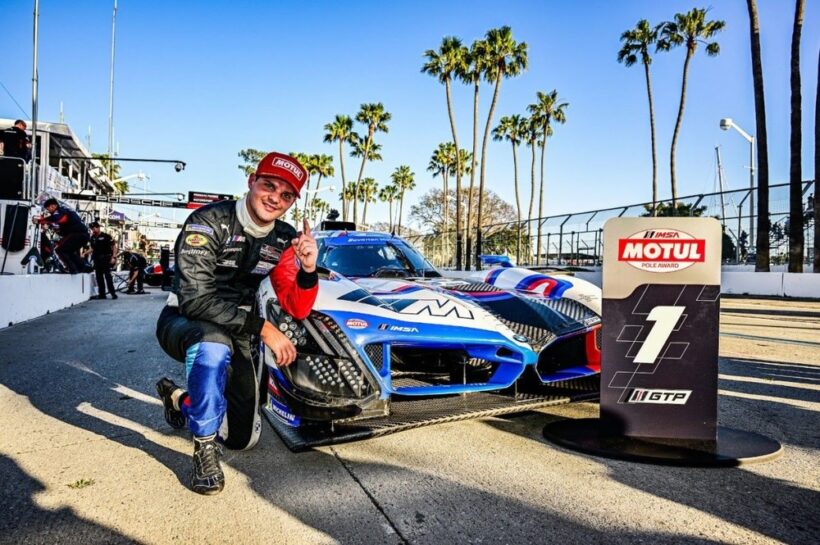Dries Vanthoor IMSA Long Beach pole BMW front row