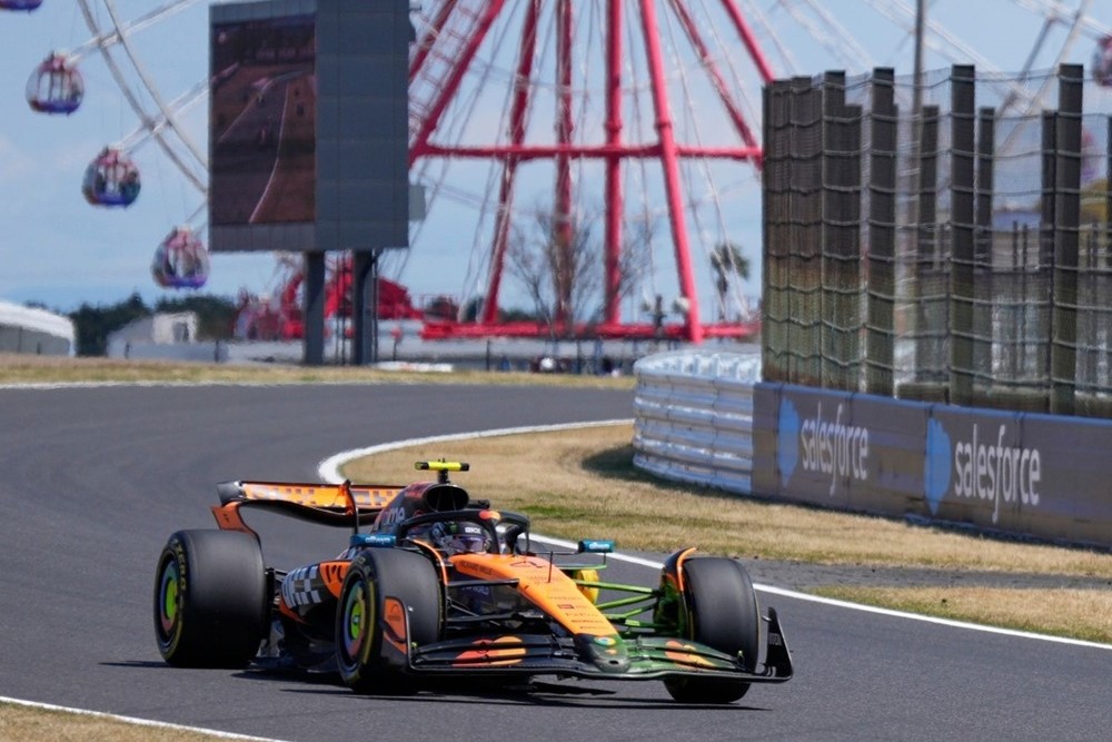 Japanese GP opening practice Lando Norris George Russell Charles Leclerc