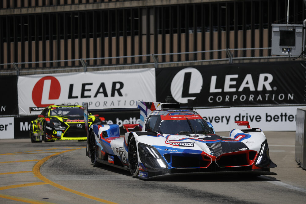 Van der Linde paces IMSA Detroit practice 2 for BMW