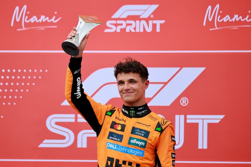 Lando Norris Miami GP Sprint Oscar Piastri Lewis Hamilton Safety car