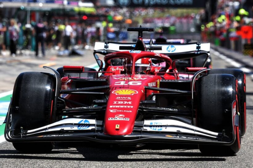 Ferrari fined for tyre pressure infraction in F1 Imola practice Ferrari fined Imola GP practice Charles Leclerc tyre pressure Emilia Romagna Grand Prix