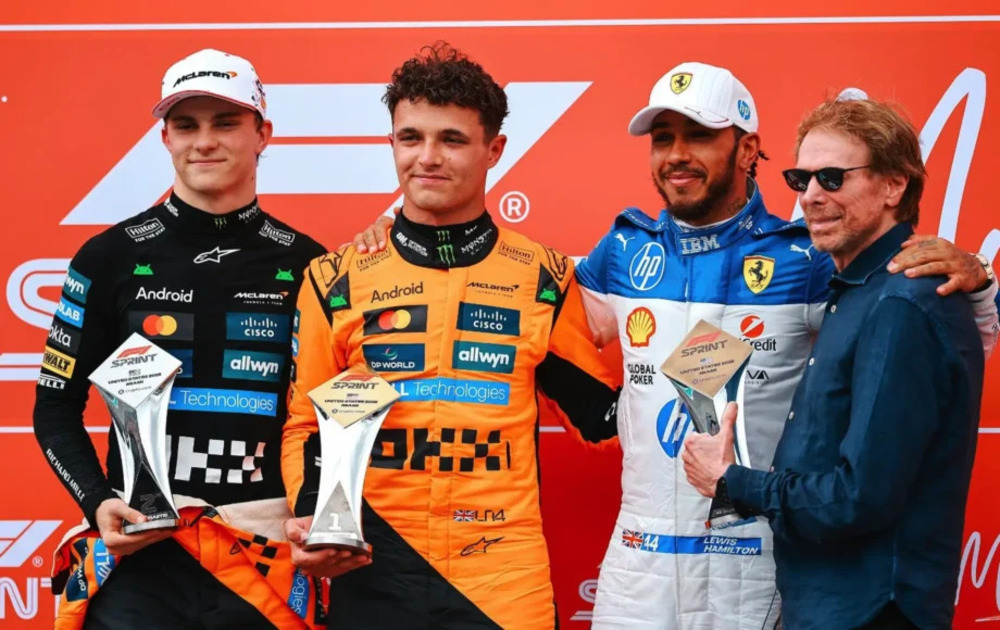 Lando Norris braves Miami GP Sprint chaos to win as several drivers face penalties Miami GP Sprint,Lando Norris,late safety car,Oscar Piastri,Lewis Hamilton