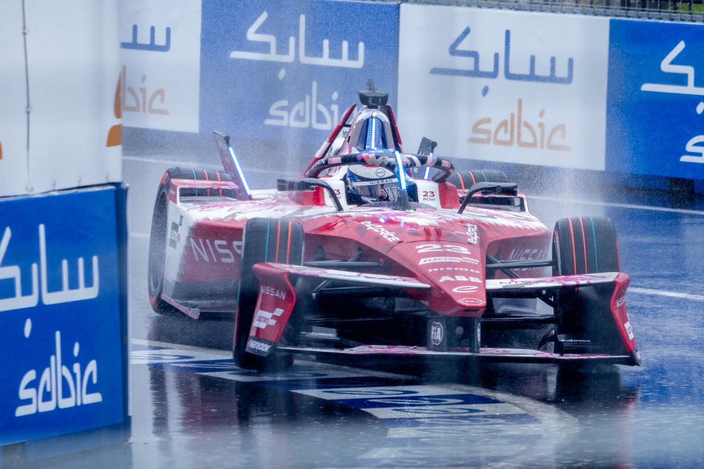 Rowland lands Tokyo E-Prix pole as Formula E cancels qualifying due to heavy rain