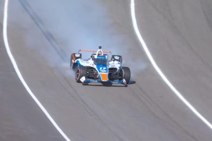 Kyle Larson crash Indy 500 Fast Friday Indianapolis IndyCar