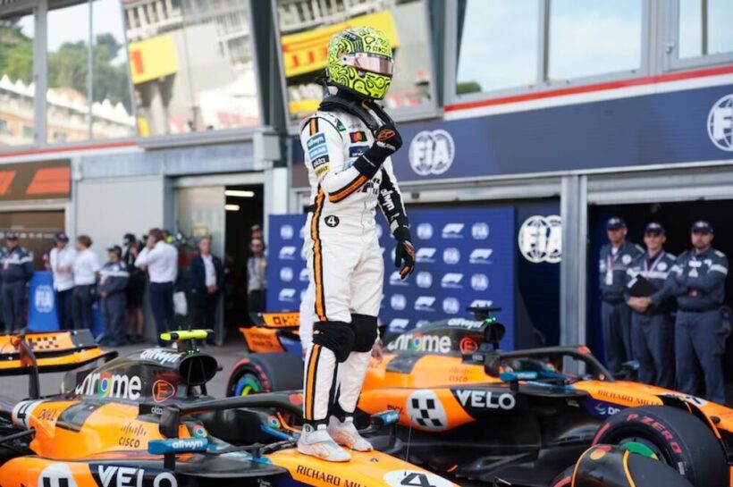 pole position F1 Monaco 2025 Lando Norris Charles Leclerc Monaco Grand Prix