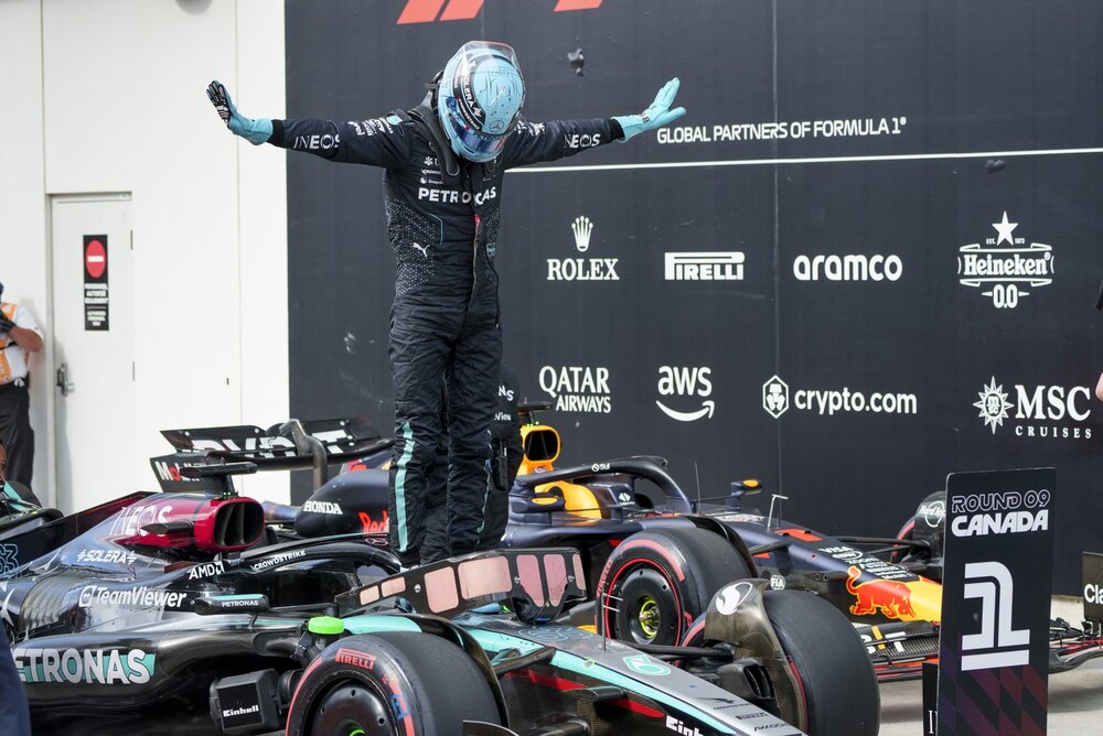 George Russell claims Canadian Grand Prix pole position edging Max Verstappen