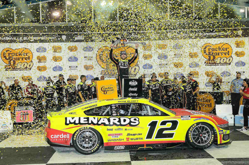 Ryan Blaney wins Cracker Barrel 400 NASCAR Cup Series Nashville Superspeedway Carson Hocevar